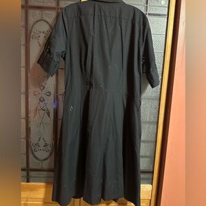 Black cotton shirt dress